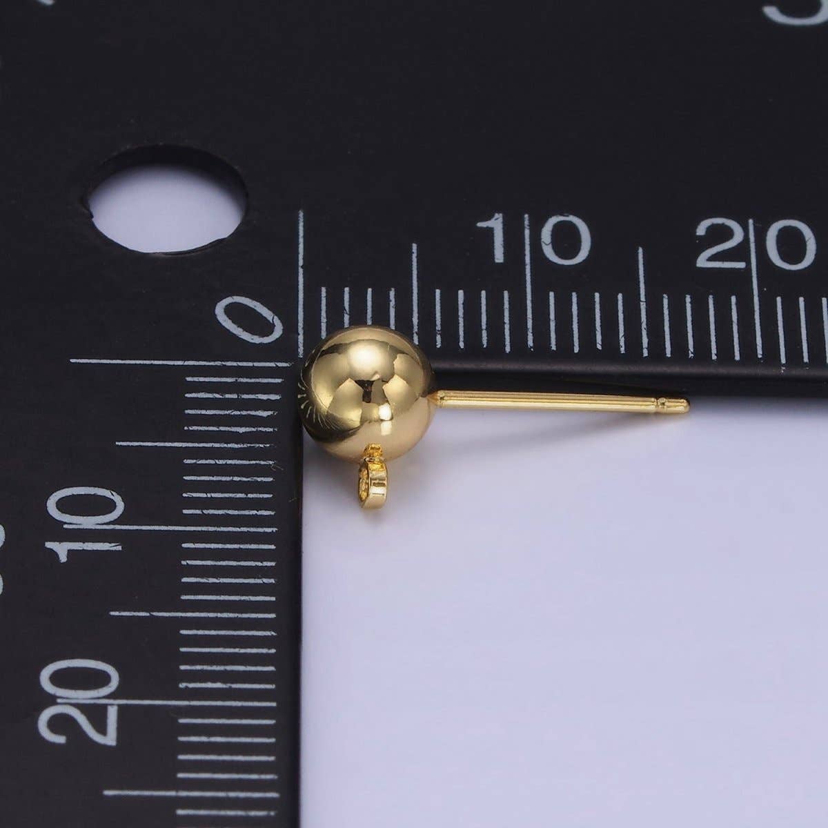 Aim Eternal - Wholesale Stud/Post Earrings - 1 pair 3,5,6mm Small Ball Stud Earrings Ball 14K Gold Filled Post Earring with Closed Loop for Earring Supply Z-673 Z-6783