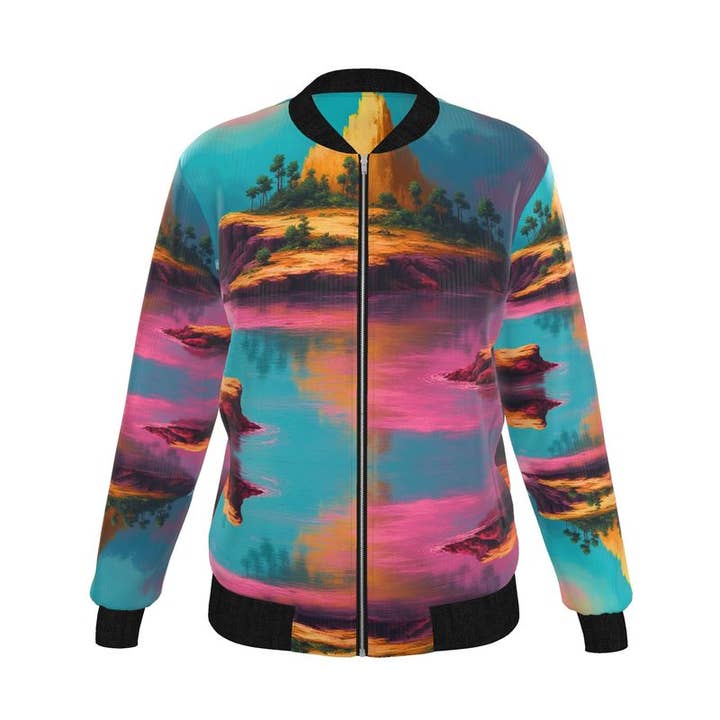 Women's Reversible Silk Bomber Jacket for wholesale by Crafted With Care