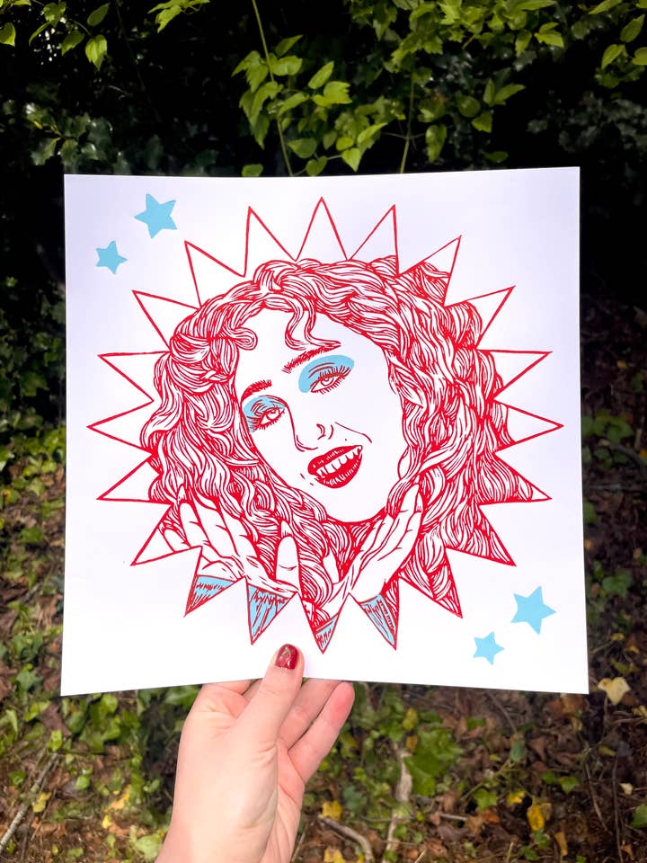 Chappell Roan Linocutstryck för wholesale av Augury Press