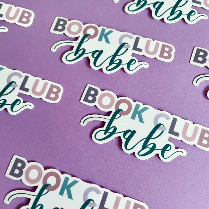 Book Club Babe Sticker | Bookish Sticker | Reader Sticker for wholesale by ECLetters