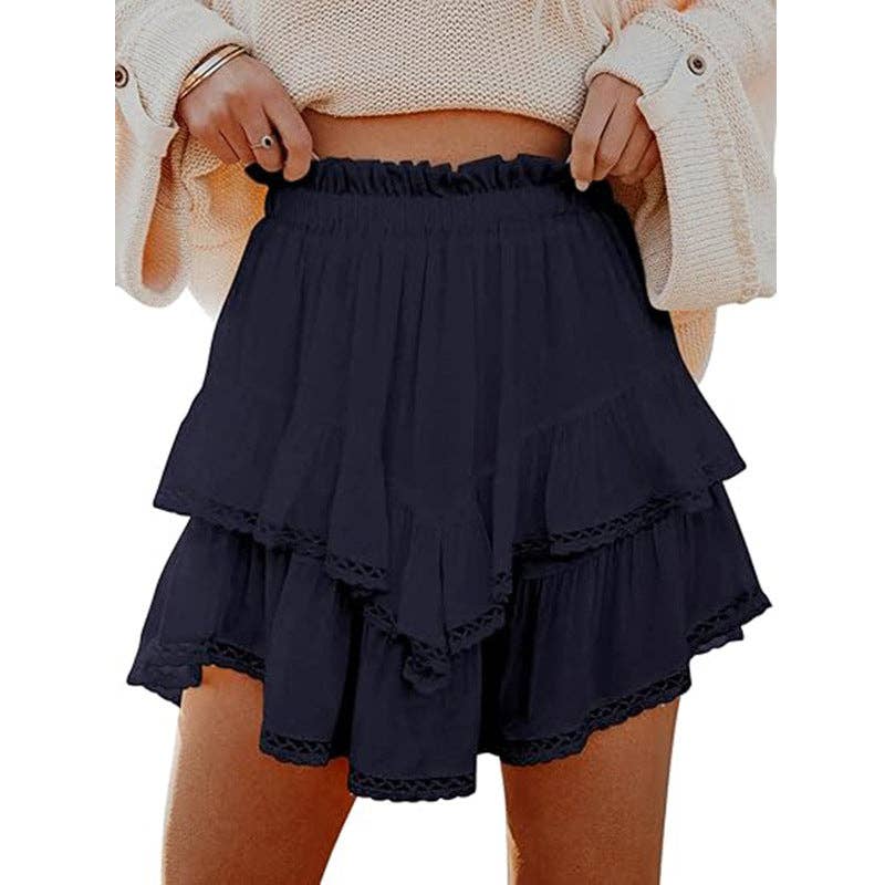 Suhkasana - Wholesale Skirt - Women's - Women's High-Waist Layered Cake Skirt – Summer Casual Mini Skirt10