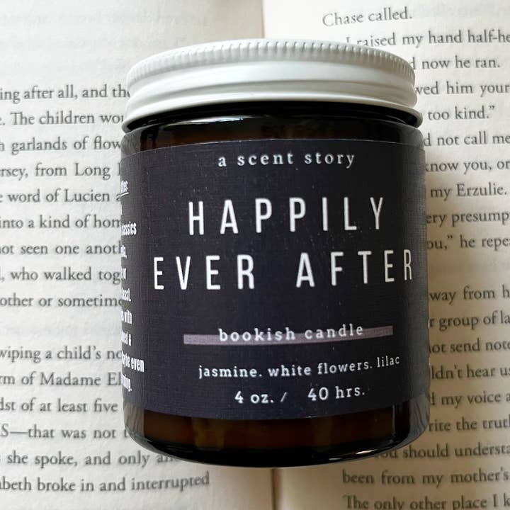 Happily Ever After | Bookish Candle , Soy Candle, 4 oz for wholesale by A Scent Story Candle Co
