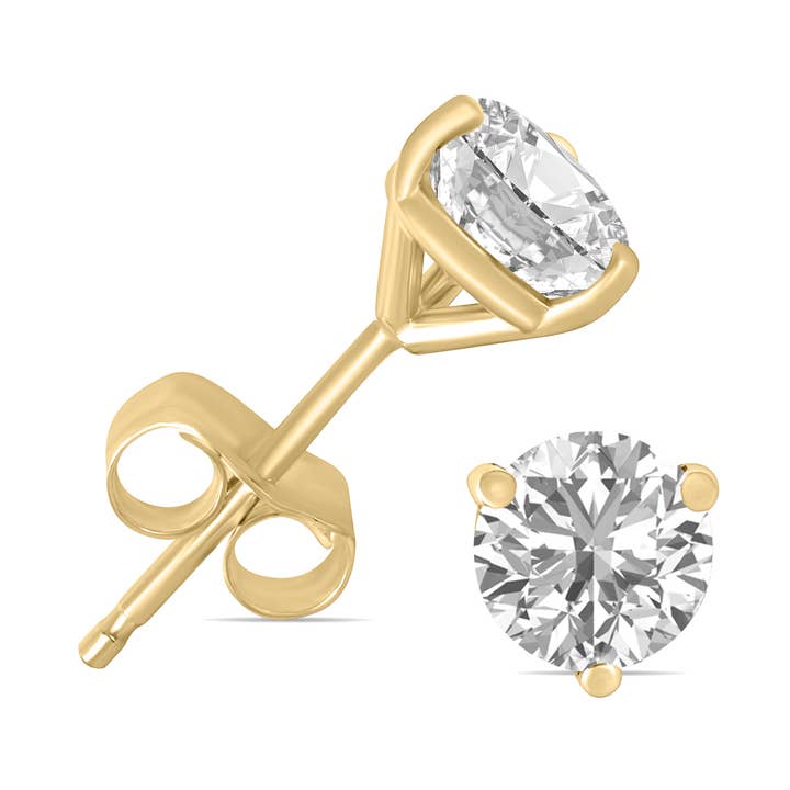 Boucles d'oreilles Martini en diamant de laboratoire de 1 CTW en or jaune 14K pour la vente par Szul USA LLC