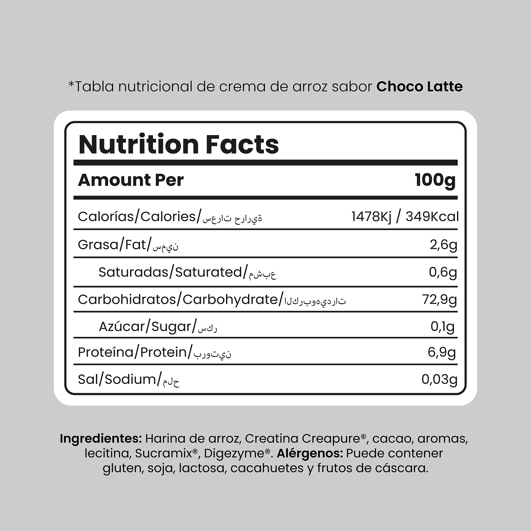 Protella - Wholesale Hot Cocoa Mix/Kit - Crema de Arroz Choco Latte 500g4