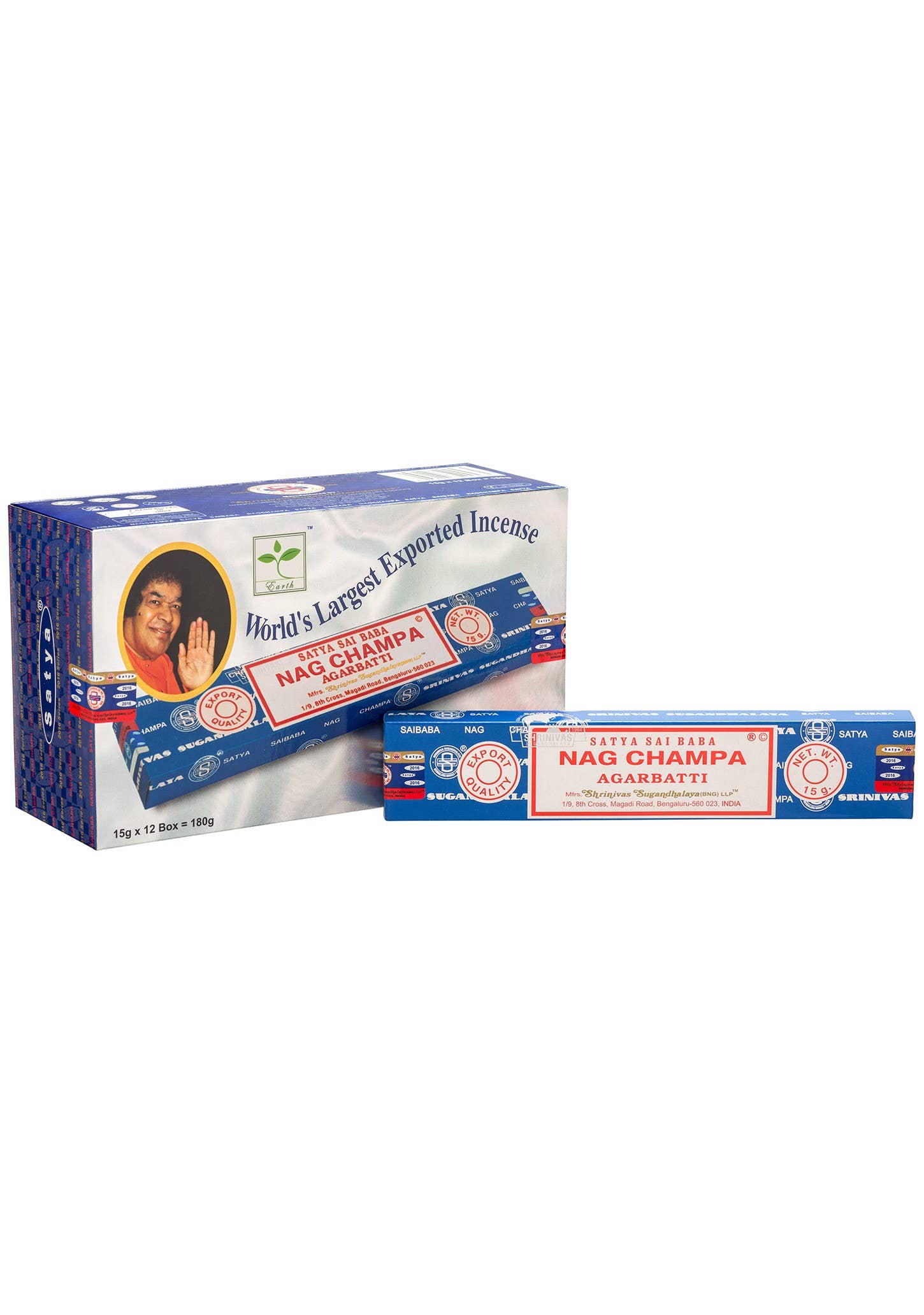 Namaste - Vente Encens - Encens original Satya Baba Nag Champa Bangalore, 15 grammes1
