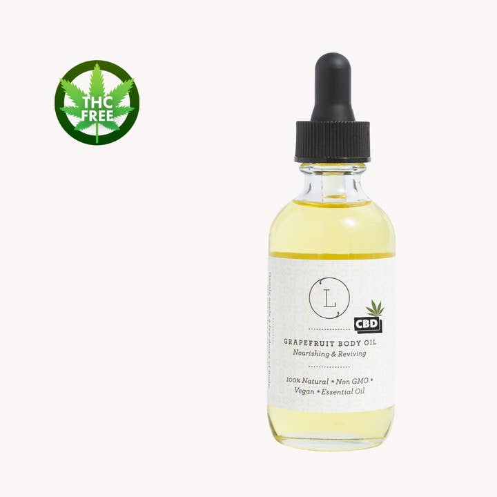 ACEITE CORPORAL DE CBD CON ACEITE ESENCIAL-Pomelo-100% natural 2oz para venta al por mayor de Lizush