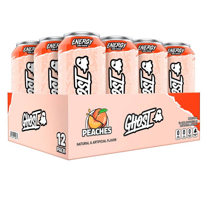 L&F Universal Goods - Wholesale Sports/Energy Drink - Ghost Energy - 12 Pk - 16 Oz - Peaches