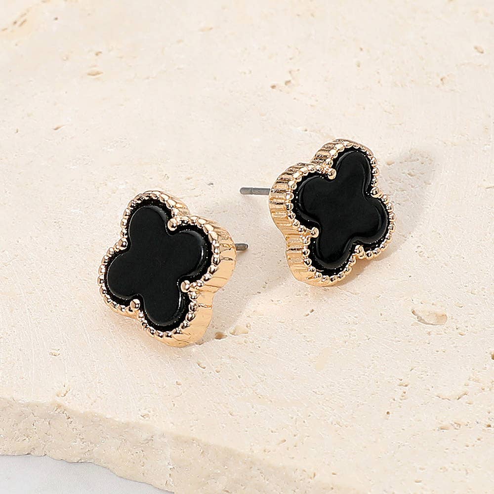 Sensibling Corp. - Wholesale Stud/Post Earrings - Quatrefoil Stud Earrings0