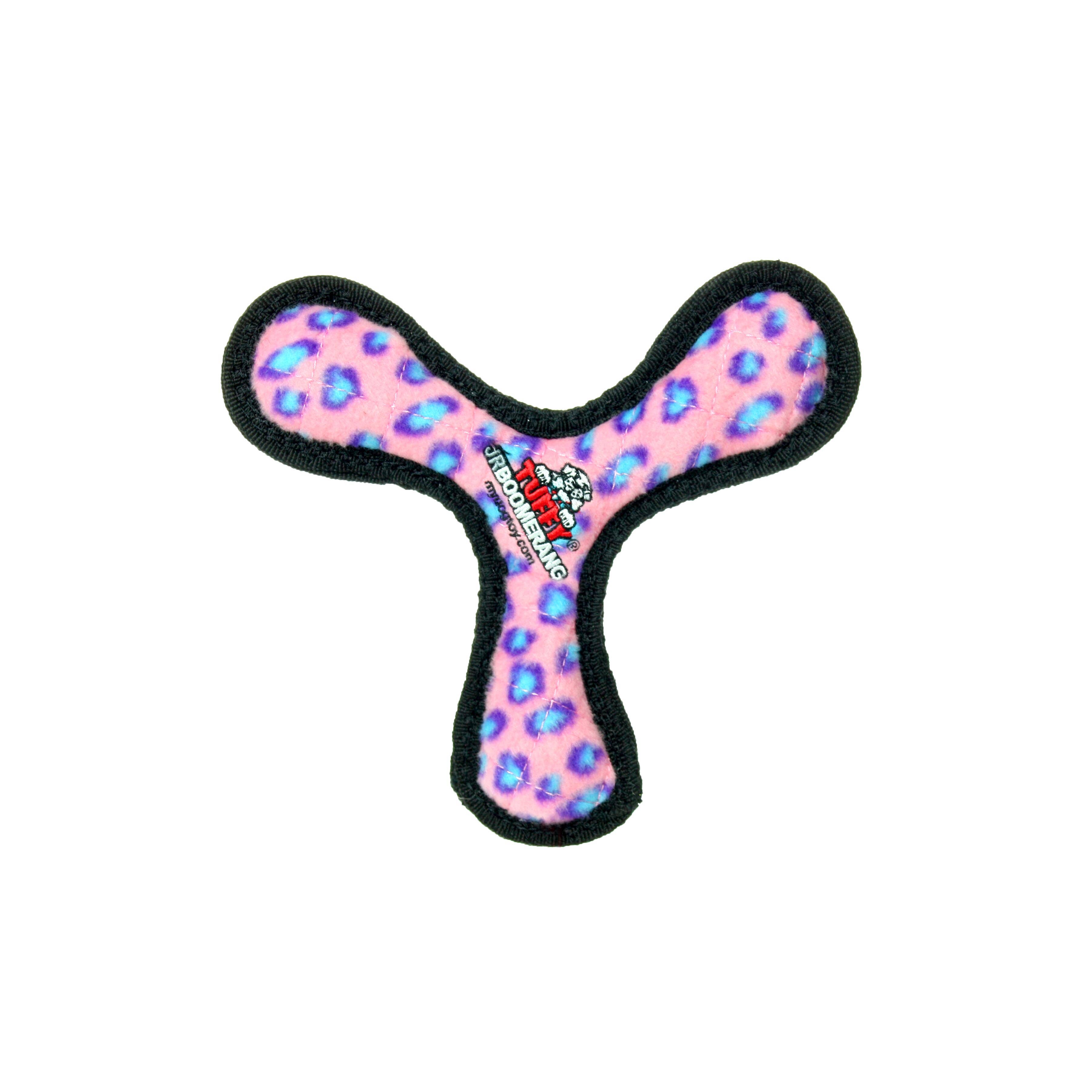 Tuffy Dog Toys - VIP Products – Engroshandel Pibelegetøj - Hund – Tuffy Jr Boomerang - Pink Leopard, holdbar, knirkende hundelegetøj