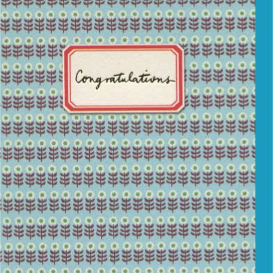 Big Wheel Press – wholesale Congratulations card – Blue Daisy Congrats