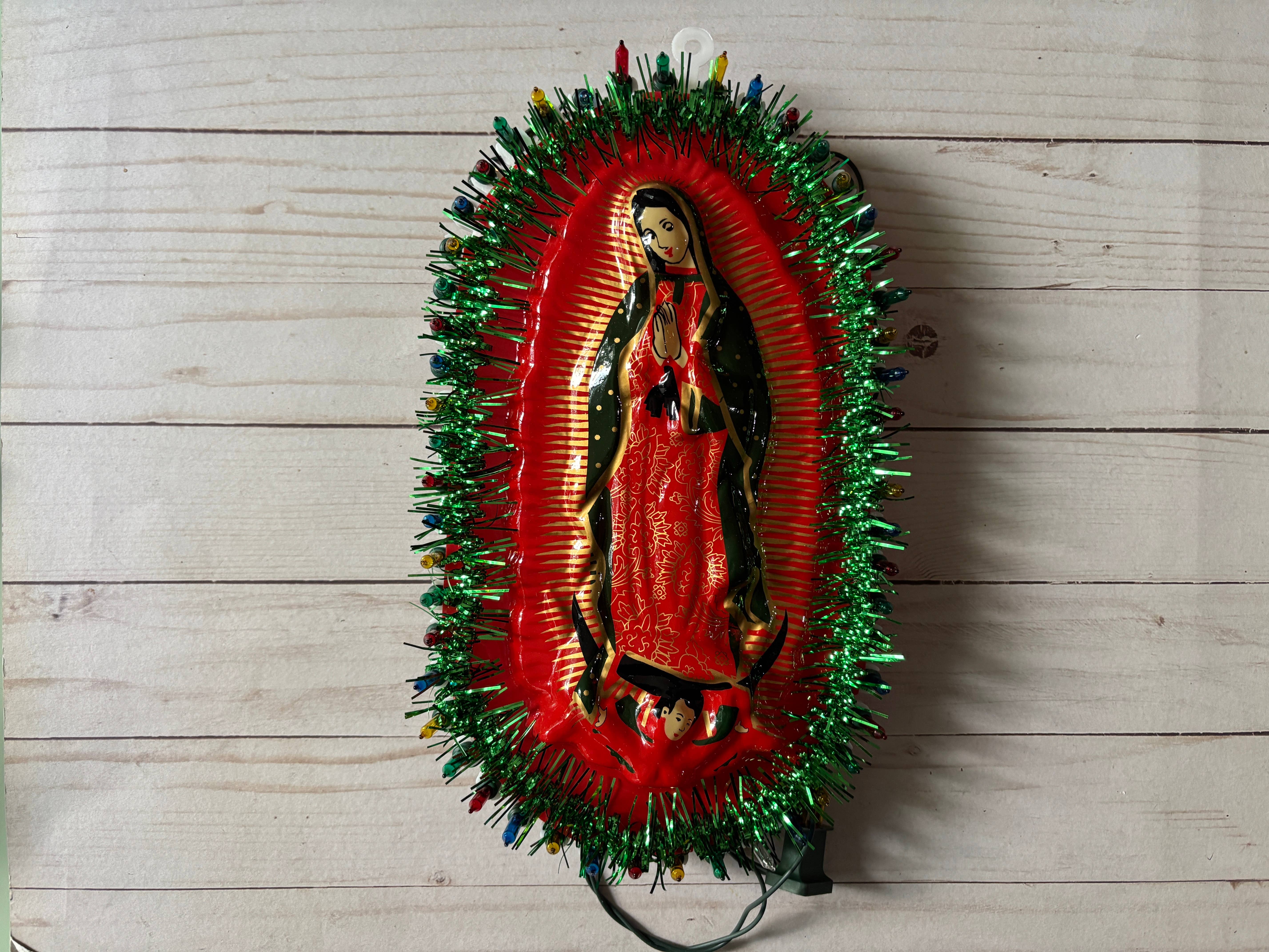 Viva Greetings – wholesale Christmas decoration – Virgen de Guadalupe  – Religious Banner with Lights3