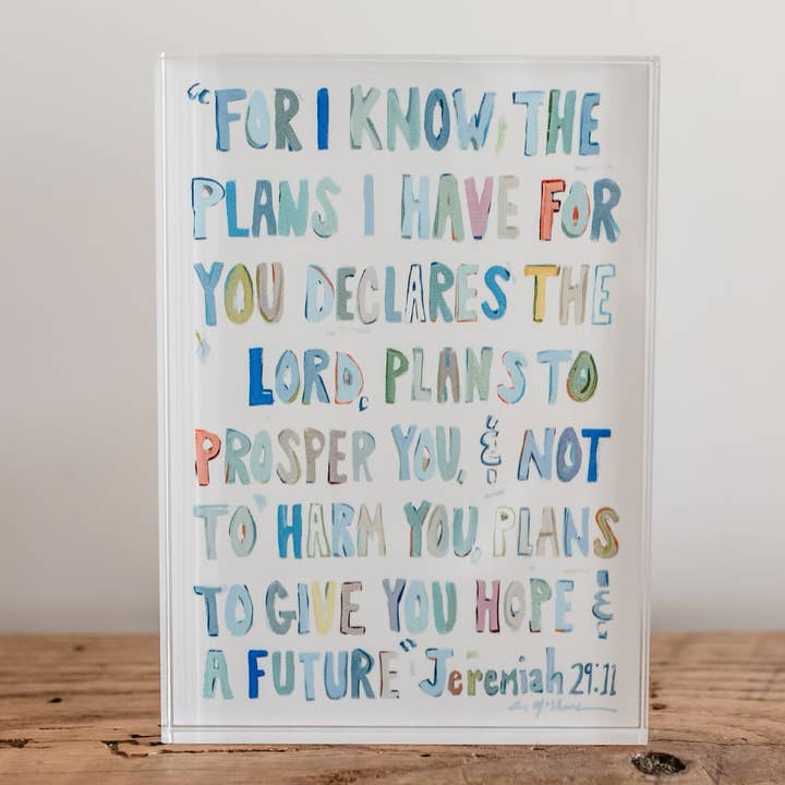 Chelsea McShane Art - Wholesale Decorative Tabletop Object - "Jeremiah" acrylic shelfie2