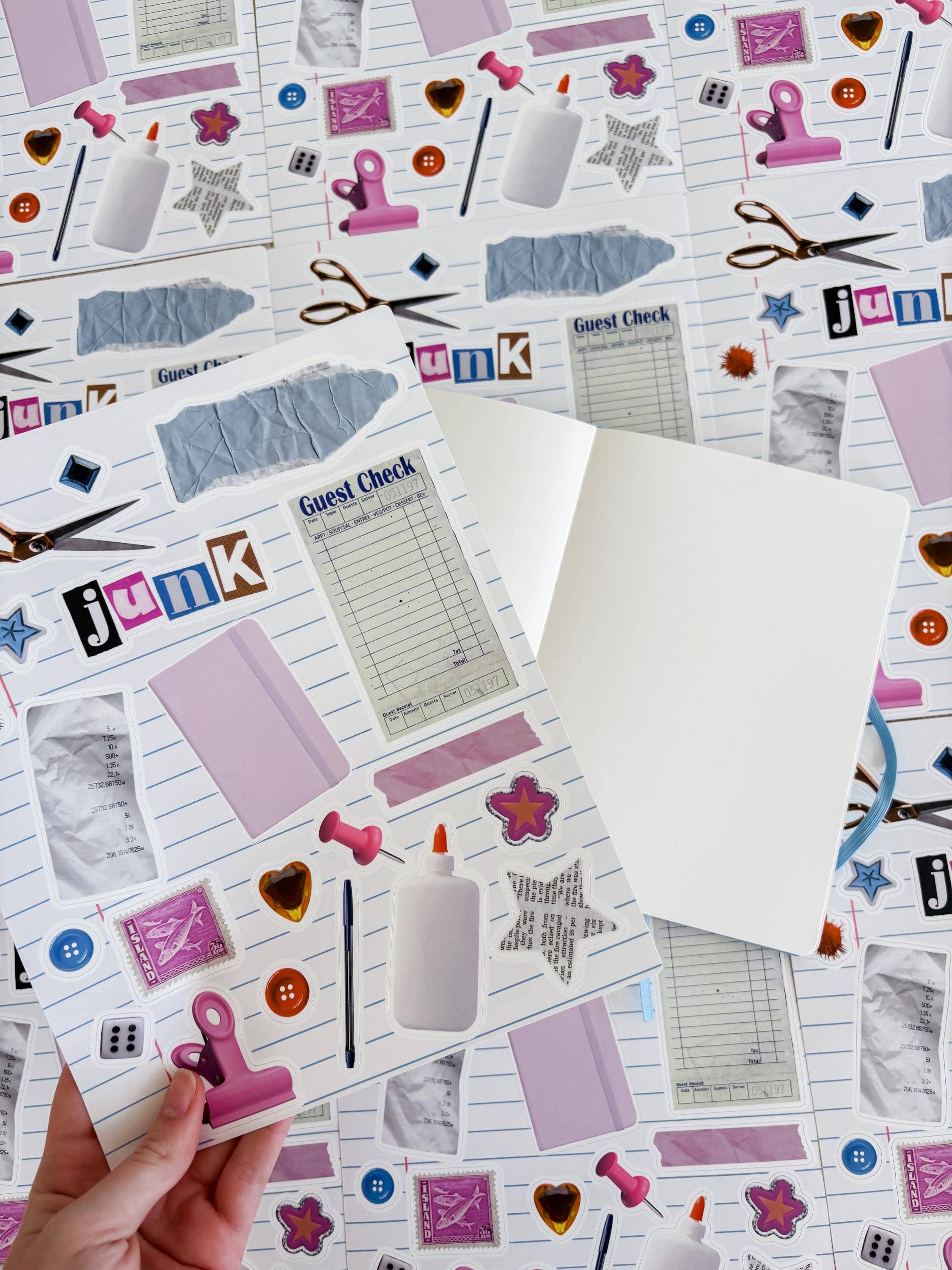 ReggieDesignCo - Wholesale Sticker - Junk Journal 8x10 Sticker Sheet3