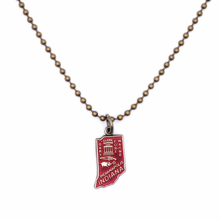 Indiana State Charm Bracelet, Necklace, or Charm Only for wholesale by Gleeful Peacock