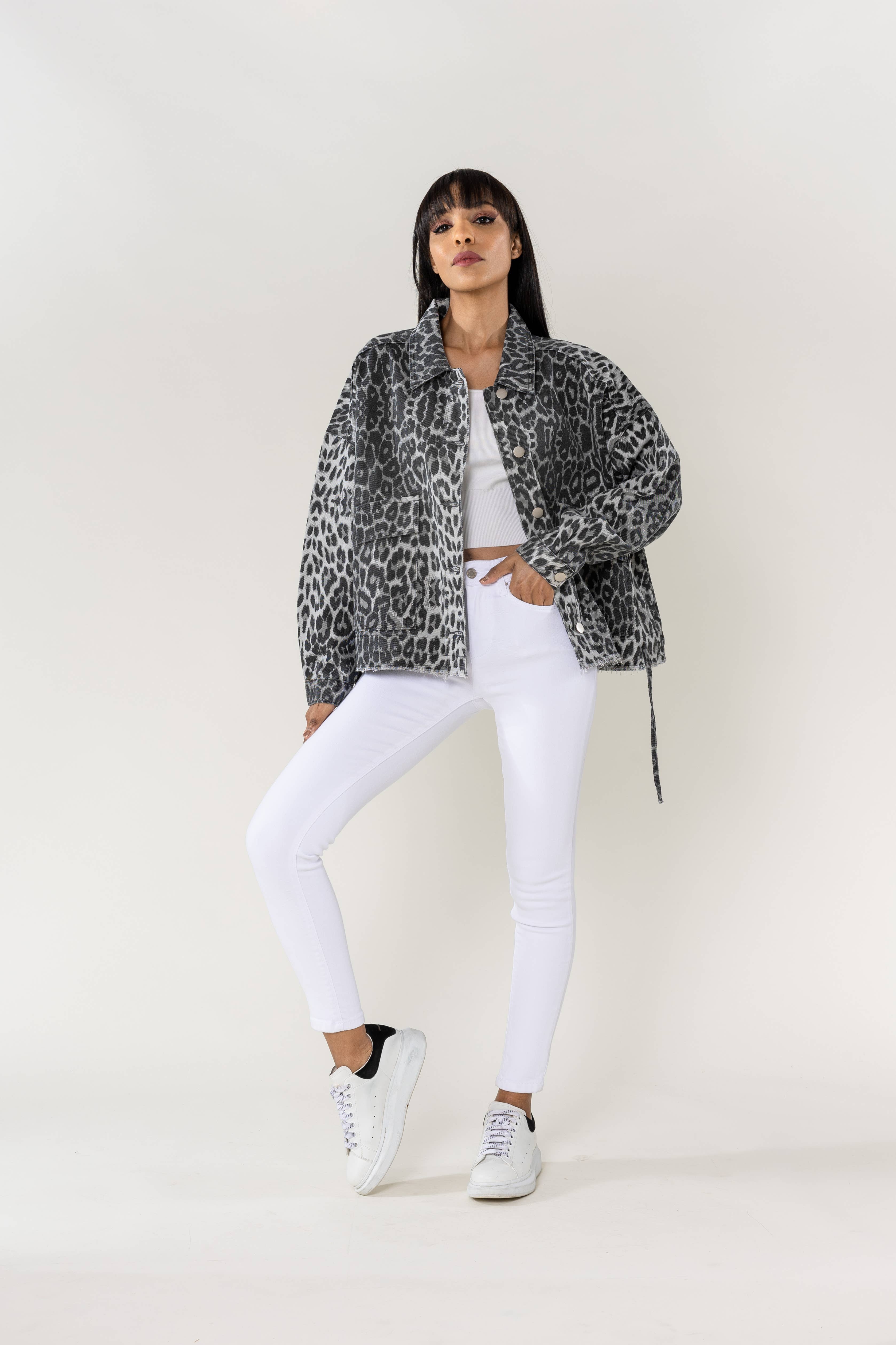 Nina Carter – Casaco de ganga - Mulher por atacado – Casaco de ganga oversized Nina Carter bolsos grandes S56260