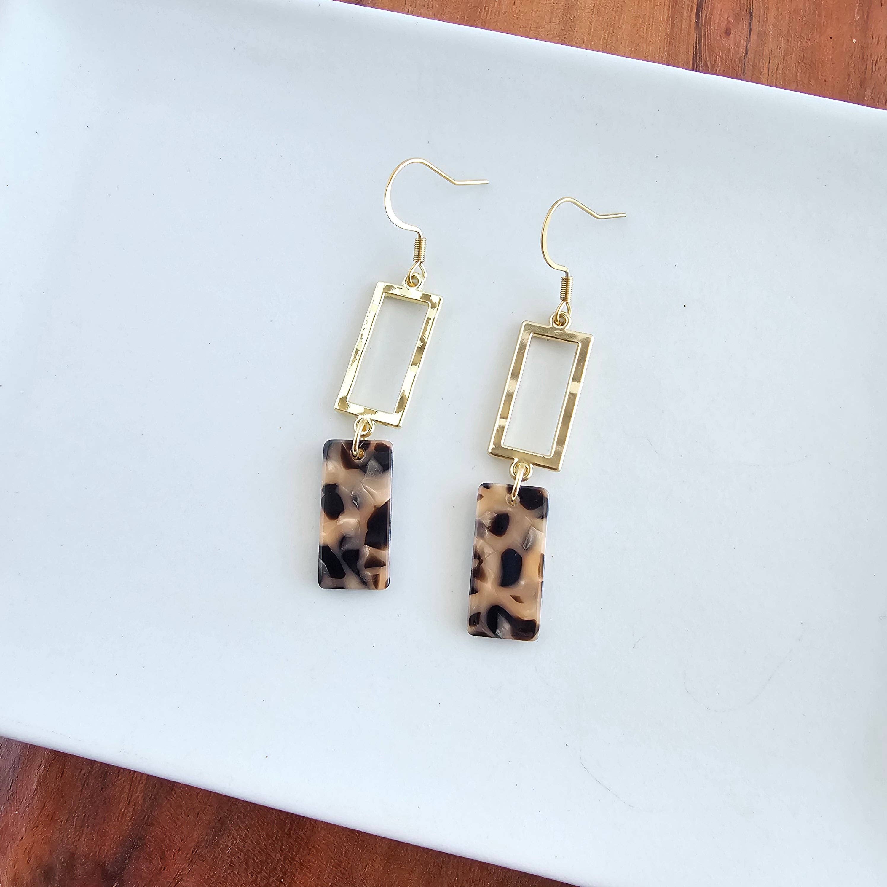 Spiffy & Splendid - Wholesale Dangle Earrings - Raya Earrings - Cheetah // Jewelry, Fall2
