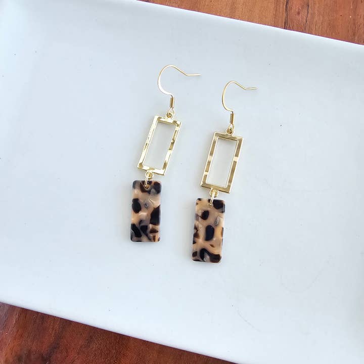 Spiffy & Splendid - Wholesale Dangle Earrings - Raya Earrings - Cheetah // Jewelry, Fall2
