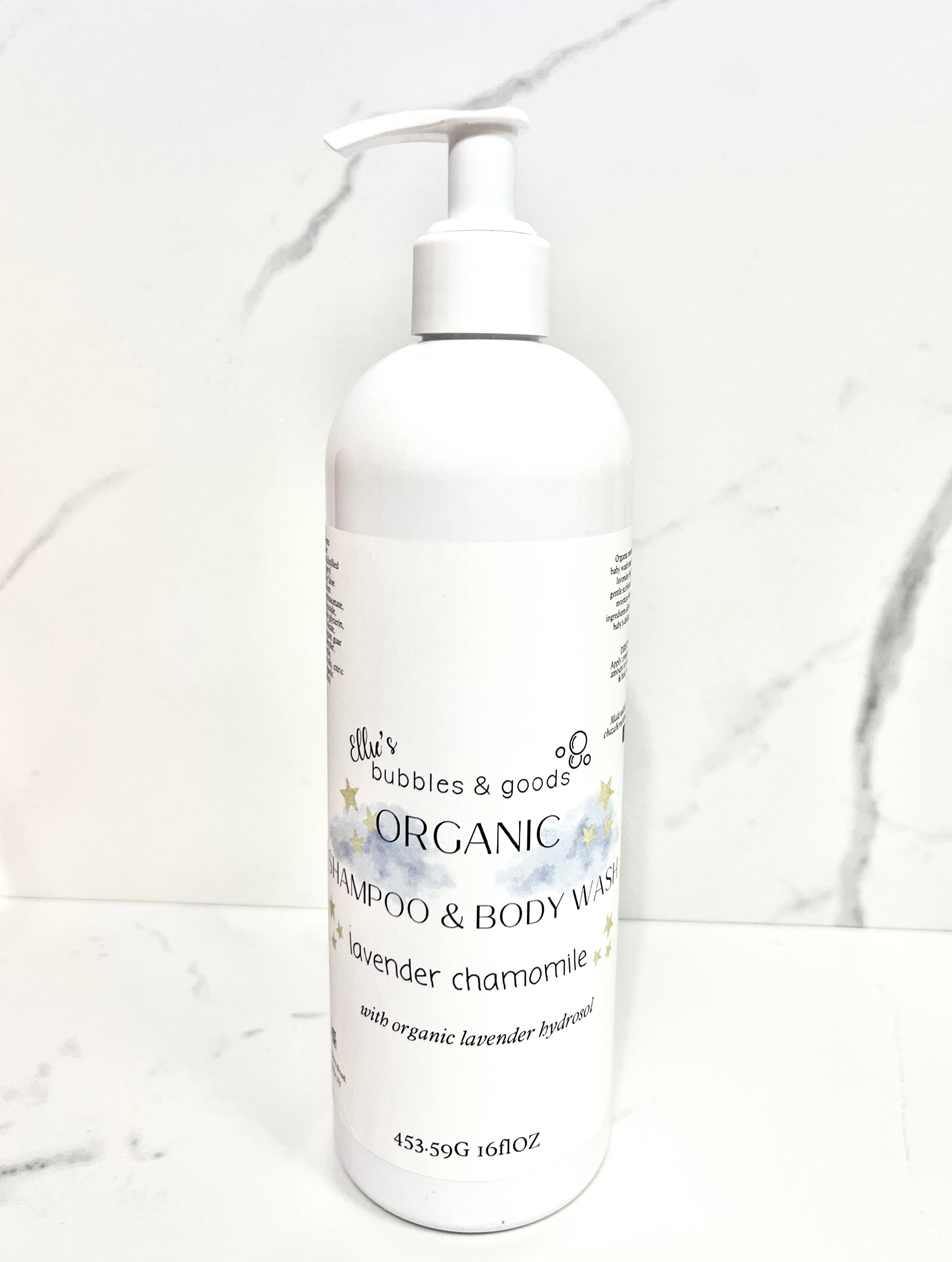 chazah creations, LLC - Wholesale 2-in-1 shampoo & body wash – Baby - Organic Baby Wash & Shampoo- Ellie's Bubbles & Goods