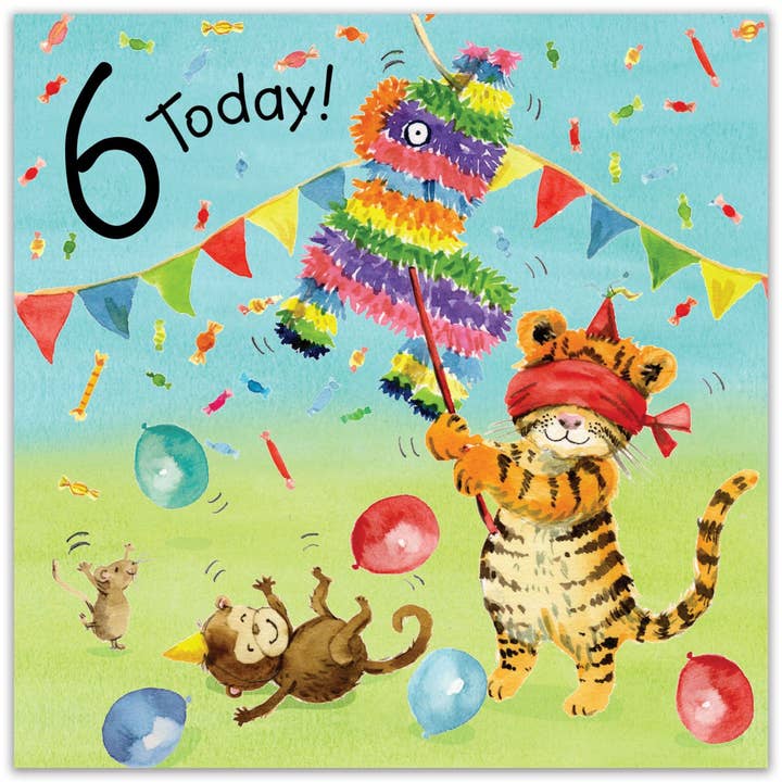 Twizler Ltd - Venta al por mayor Tarjetas de cumpleaños - Tarjeta de cumpleaños para 6 años, género neutro