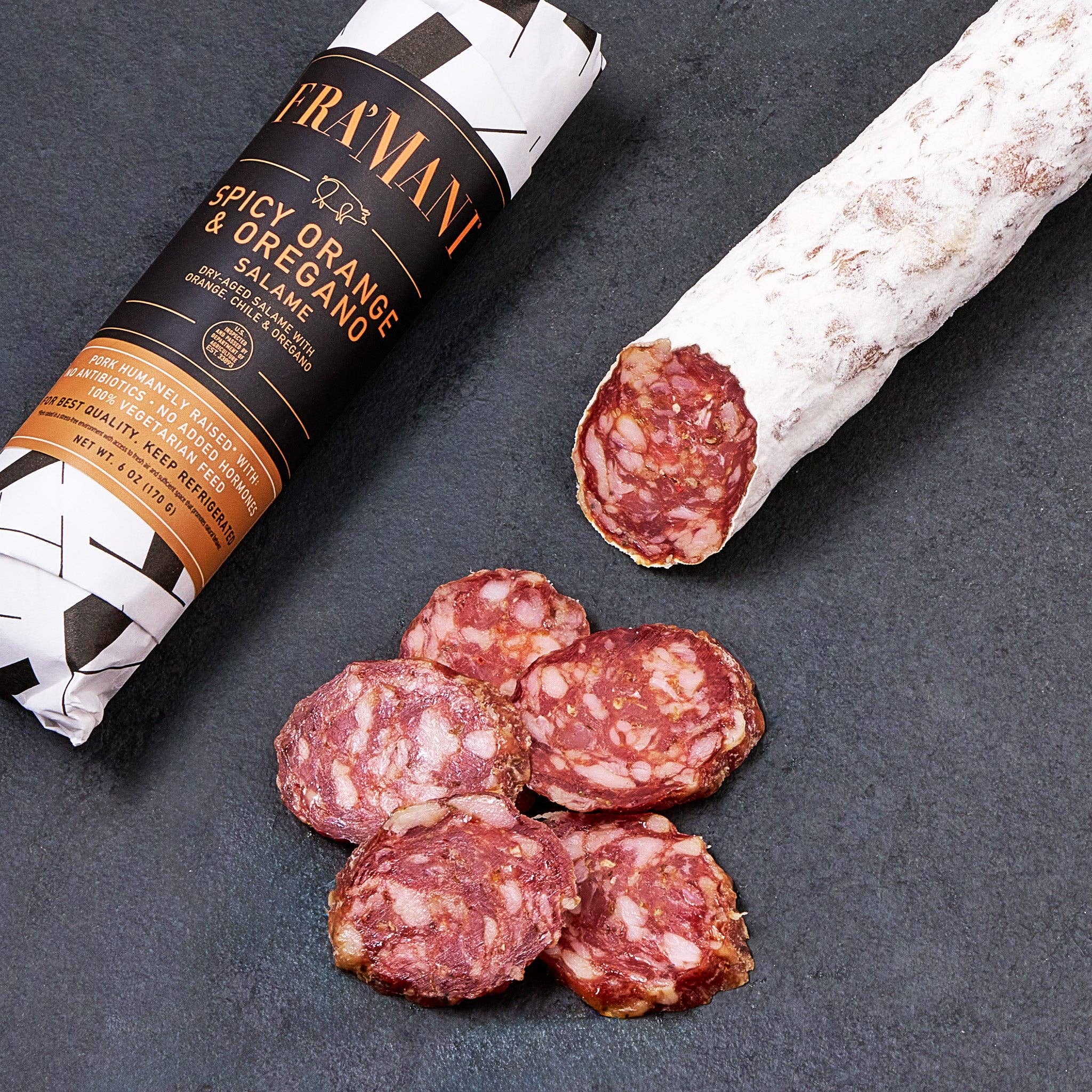 Fra' Mani - Wholesale Salami - Spicy Orange & Oregano0
