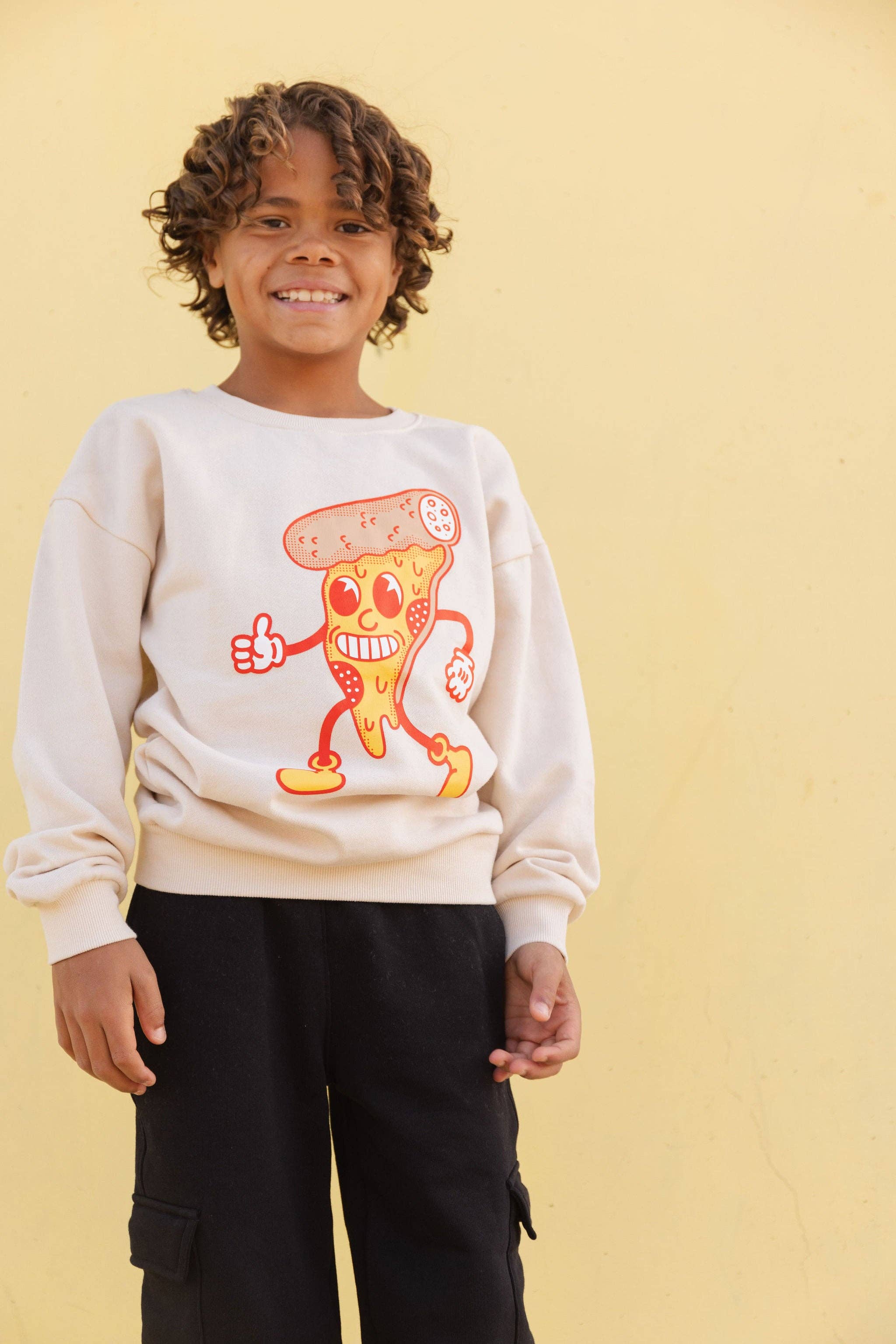 Whistle & Flute Clothing - Vente Sweat-shirt – enfant - Sweatshirt Pizza Rétro2