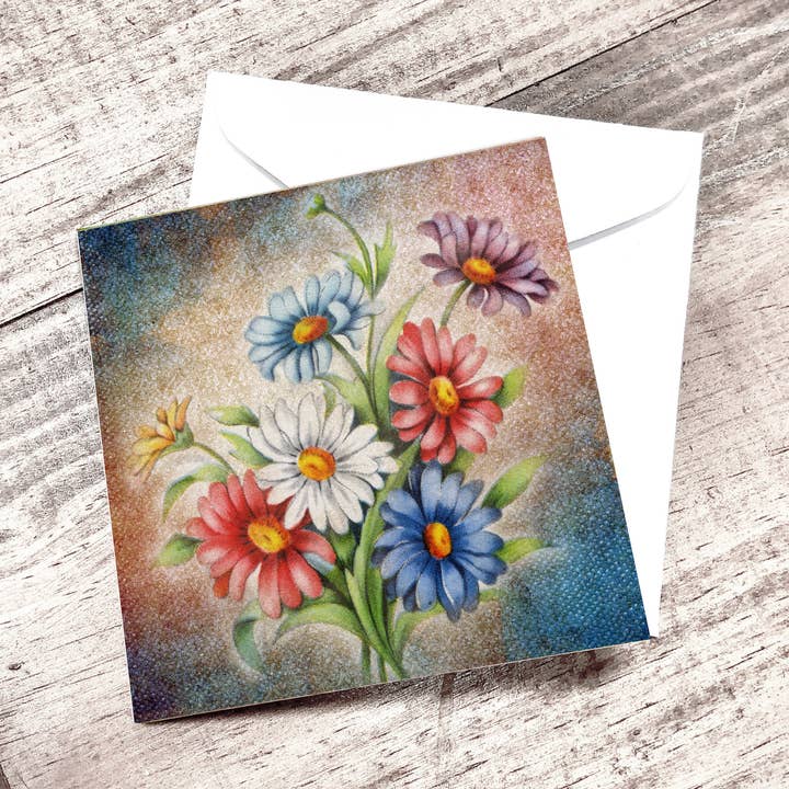 Cheerful Flowers Mini Card for wholesale by Yesterday's Best