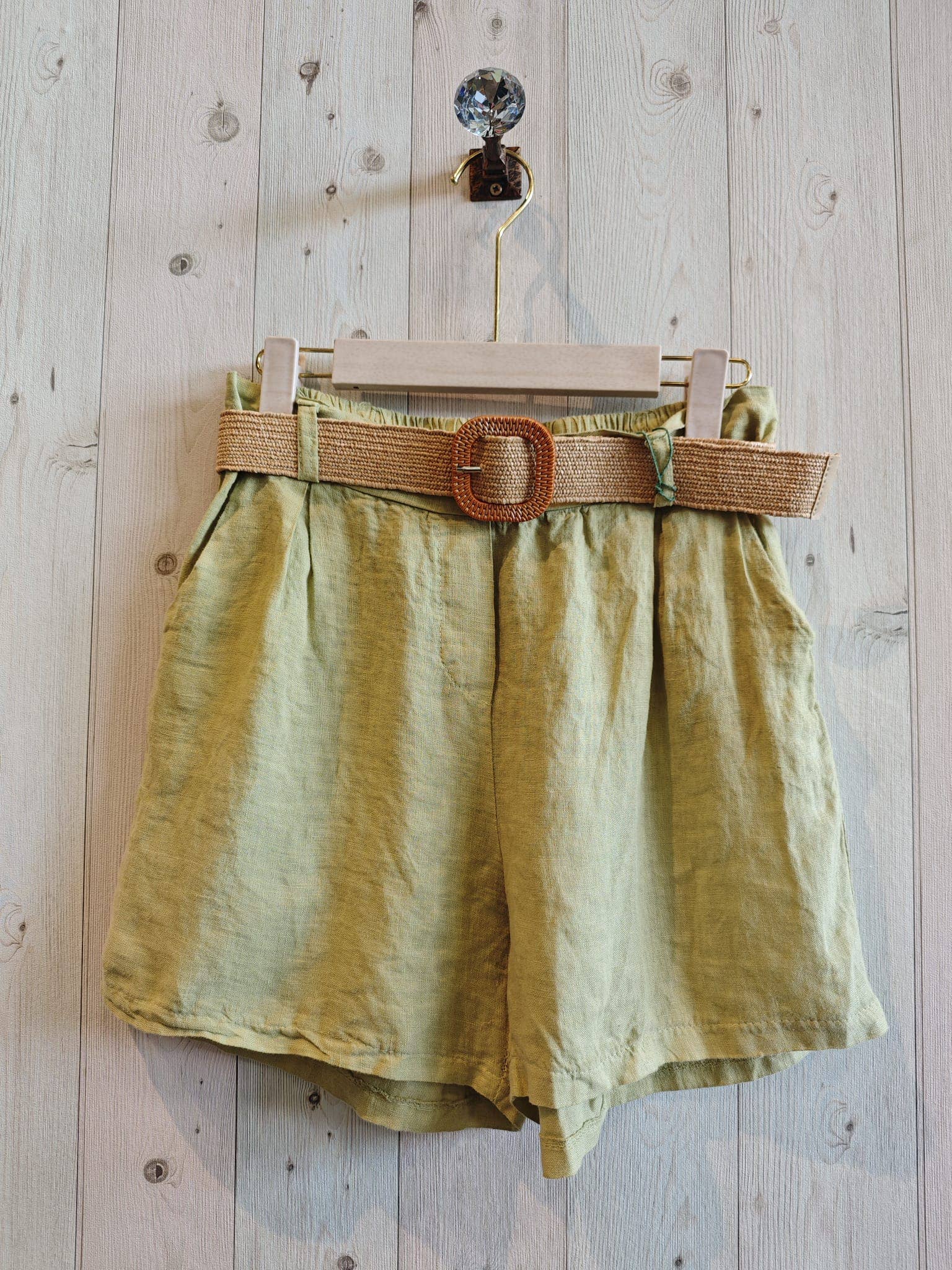 Linen & More – Engroshandel Shorts – Kvinder – REF 30563 100 % hør shorts med bælte5