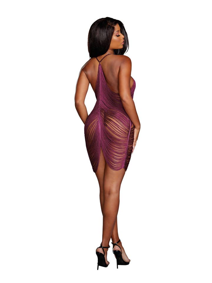 Dreamgirl International - Wholesale Chemise - Women's - Draped Fringe Chemise8