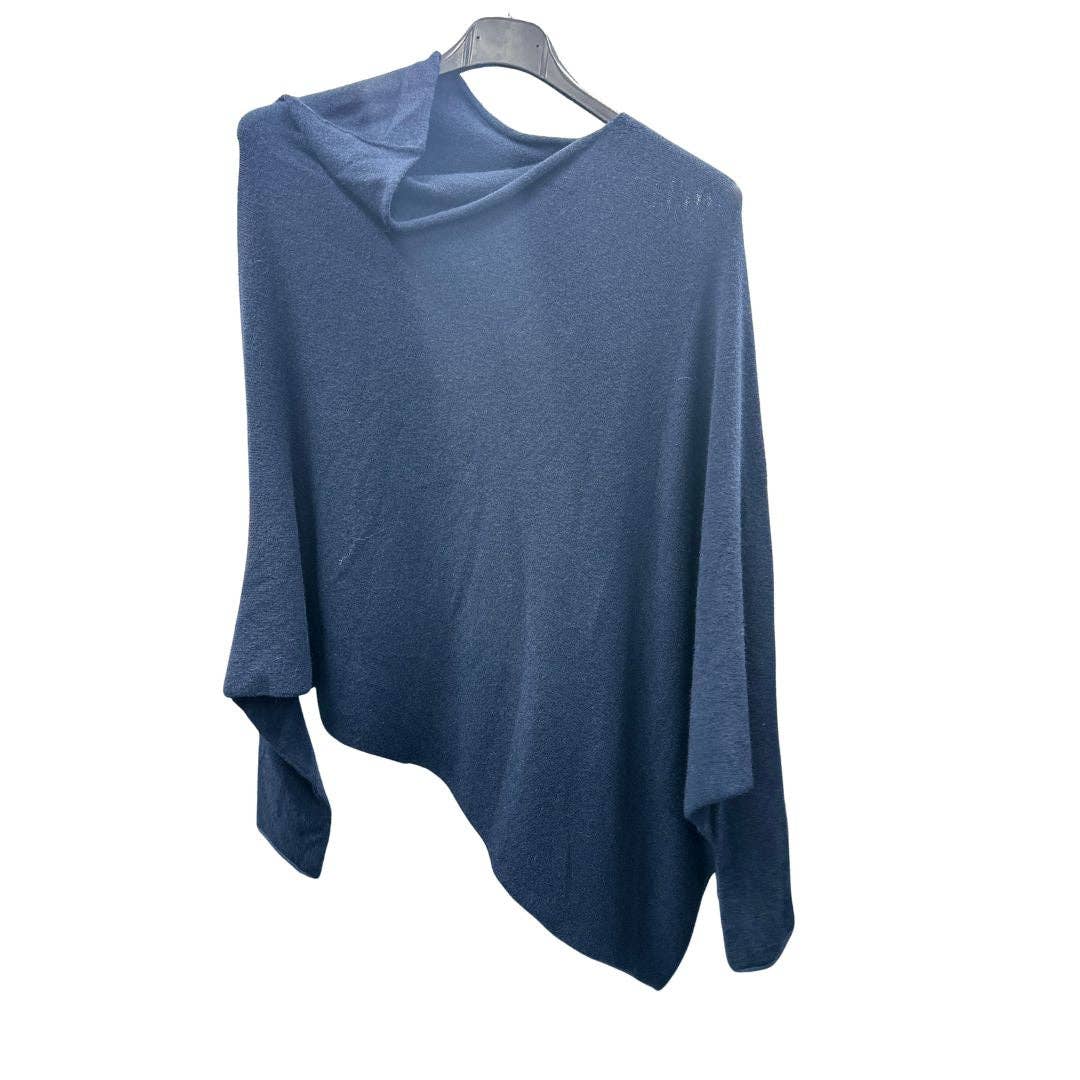 Miss Bold – wholesale Tunic – Women’s – Italian Soft Knit Slant Long Sleeve Asymmetric Draped Jumper Top12