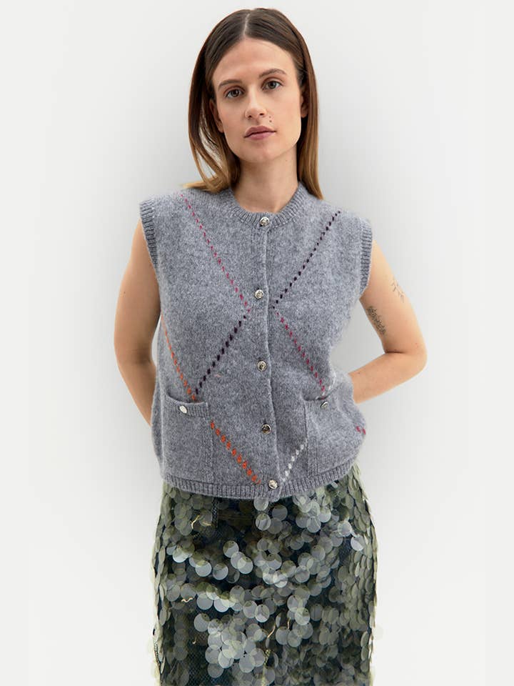 Gilet con rombi di Cinzia per la vendita all'ingrosso da parte di TENNÉ