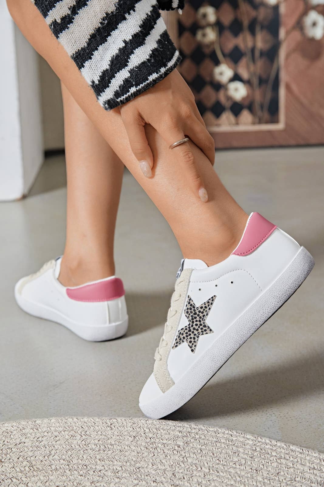 Fuchsia lace-up sneakers - Stacy for wholesale on Faire1