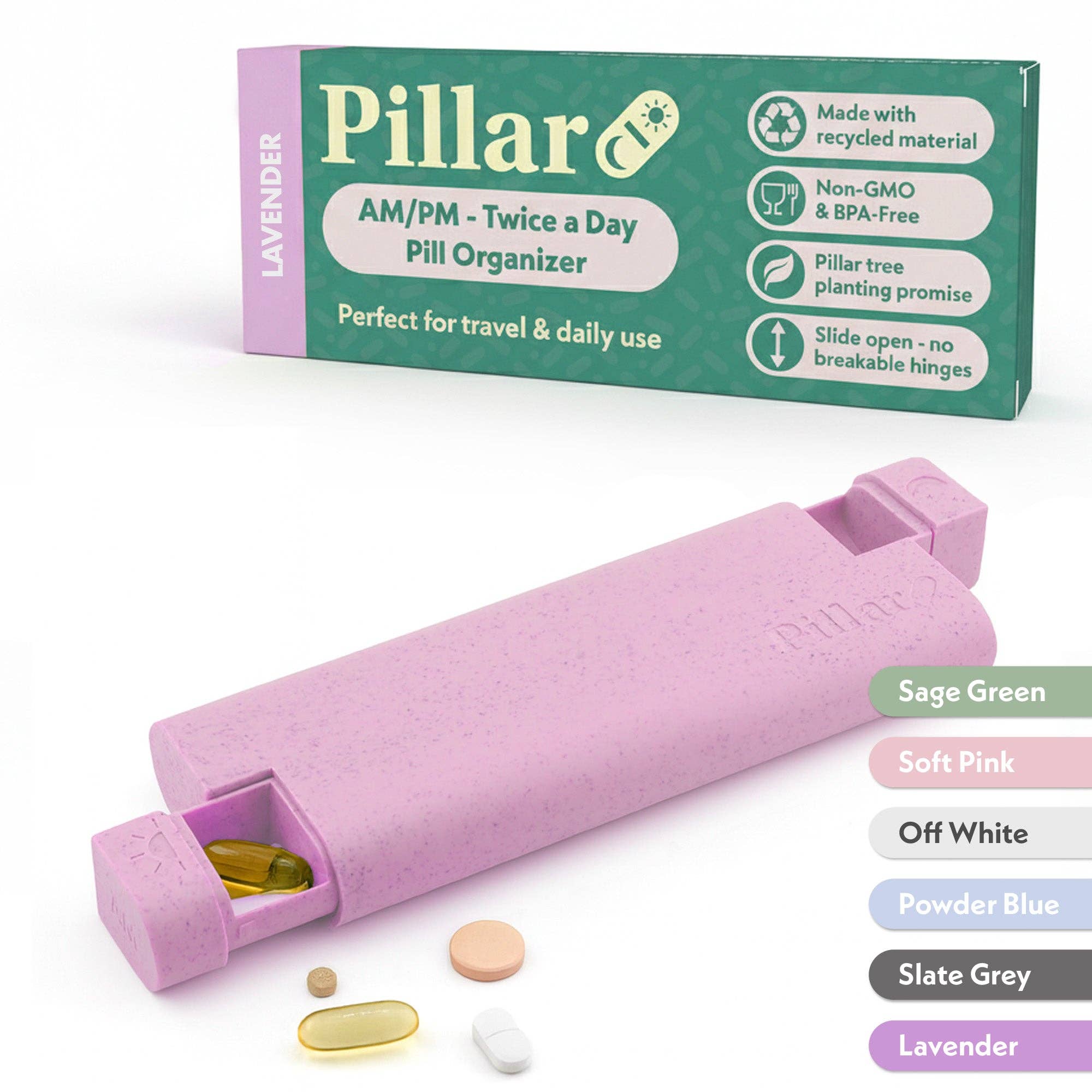 Sequence - Wholesale Pill Organizer - Pillar AM/PM - Twice a Day - 7-Day Pill Organiser5