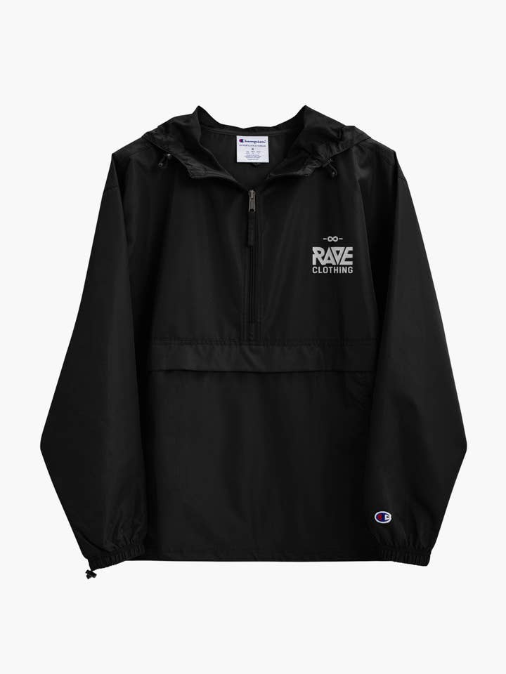 RAVE Clothing – wholesale Vindjacka - Unisex – RAVE x Champion vindjacka svart