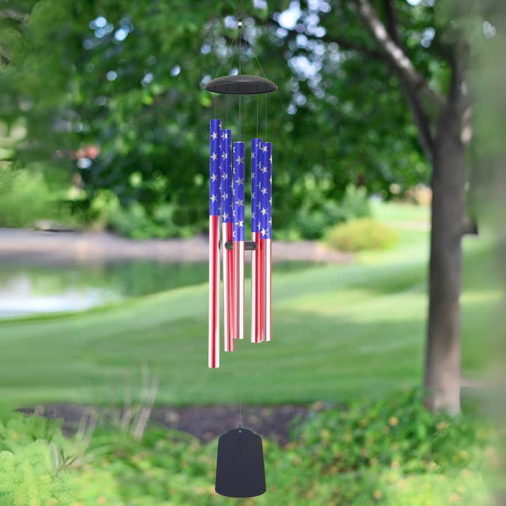 Patriotic USA Printed UV Wind Chime - 56" for wholesale by RCS Gifts