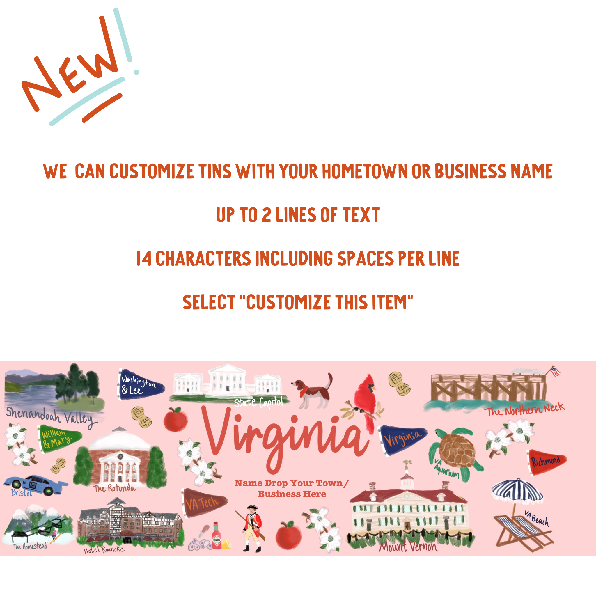 Watanut - Wholesale Cookie - Virginia State Gift Tin | Gourmet Shortbread Cookies or Nuts13