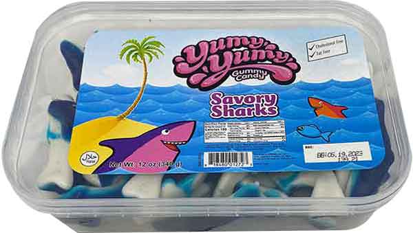 Hudson Meat Company - Wholesale Gummy - TUB GUMMI SHARKS     -     YUMY YUMY0