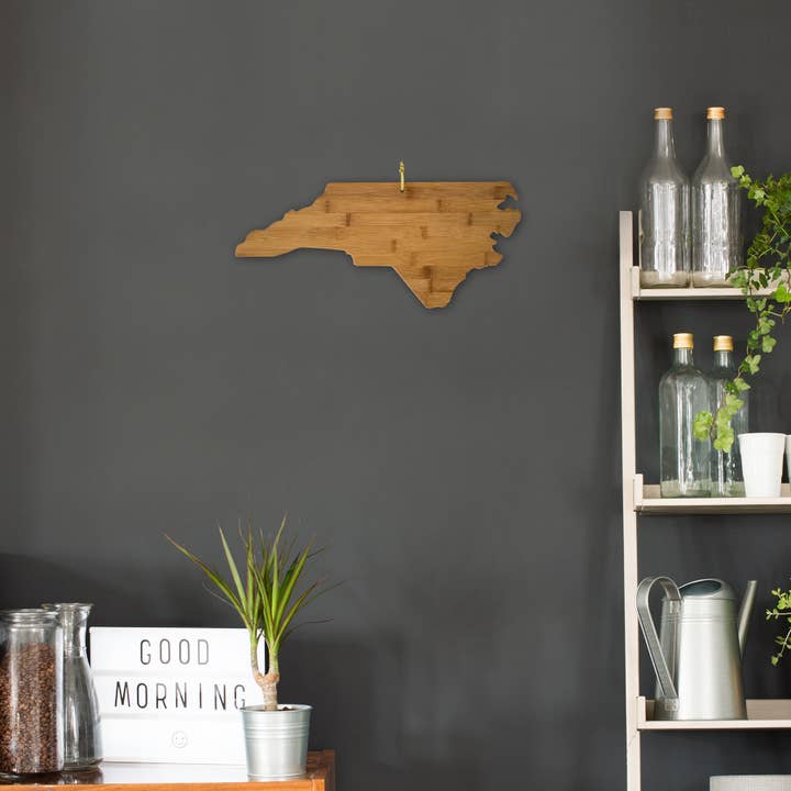 Totally Bamboo - Wholesale Cutting Board - North Carolina State-Shaped Bamboo Serving & Cutting Board3