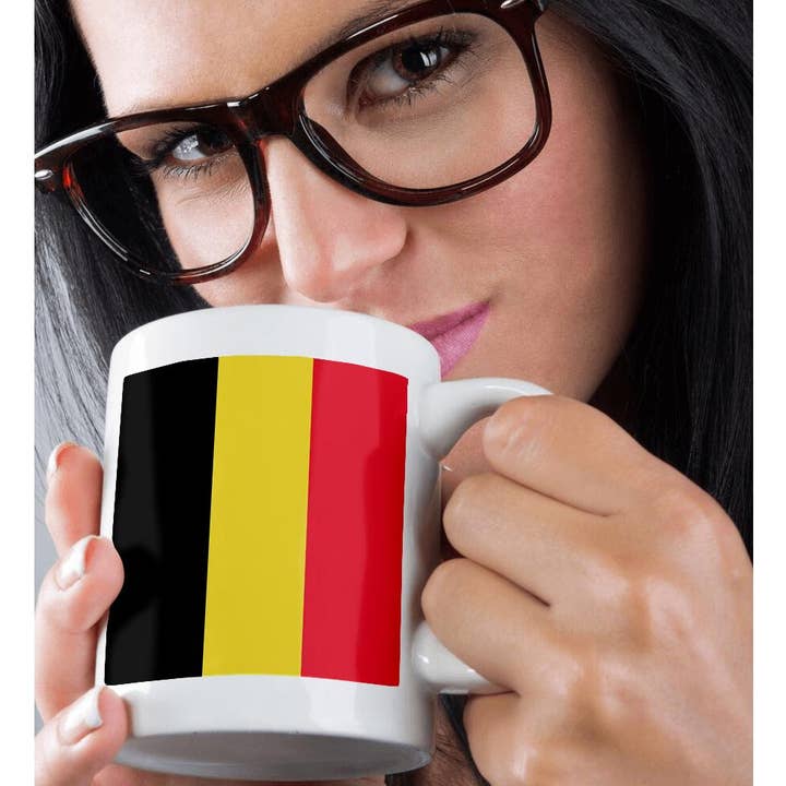 3dRose - Wholesale Coffee Mug - 3dRose, Flag of Belgium - Belgian vertical black yellow red stripes - European country national world flags, Mug9
