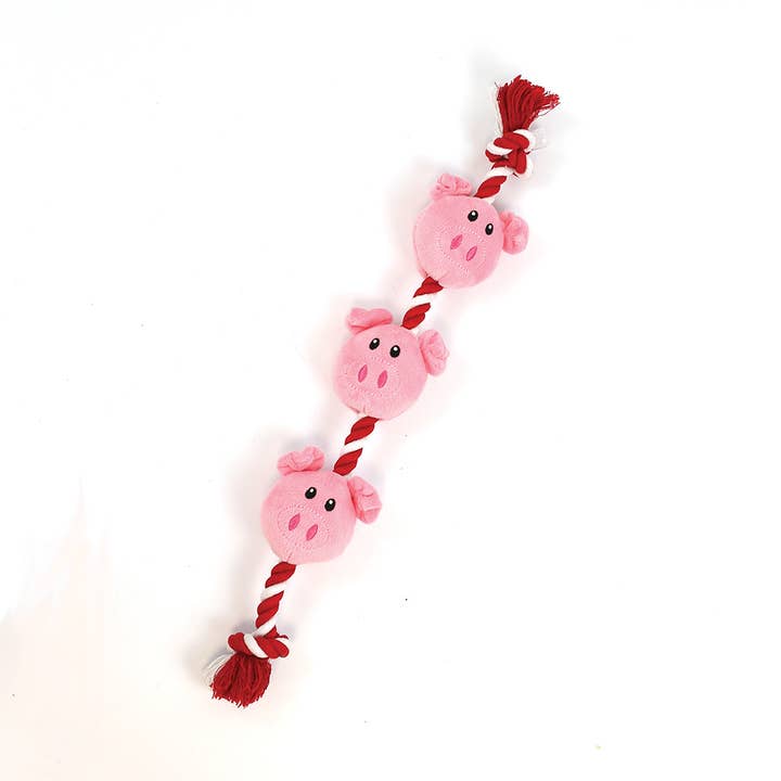 String of Piglets Rope Dog Toy for wholesale by Happy Pet Products Ltd