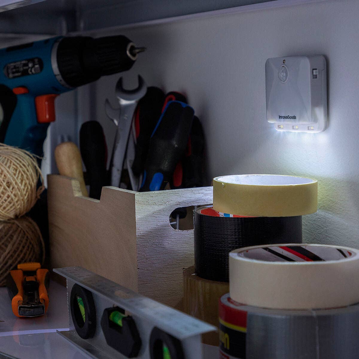 InnovaGoods - Vendita all'ingrosso Luci notturne - InnovaGoods Lumtoo Luci LED con Sensore di Movimento - 2 Pezzi4