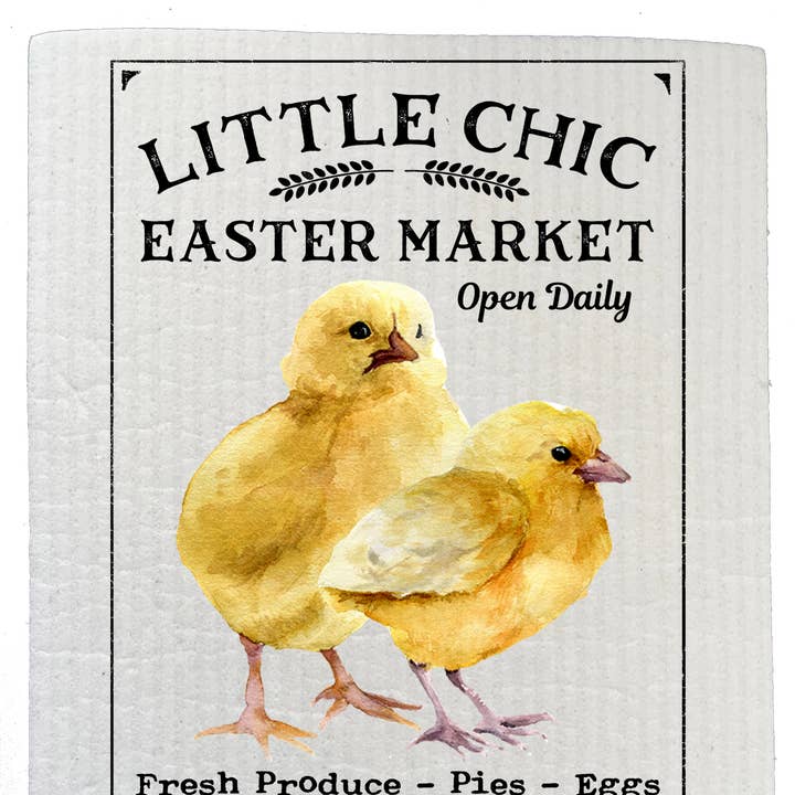 Easter Little Chicks Market Kitchen SWEDISH DISH CLOTHS for wholesale by Avery Lane Gifts