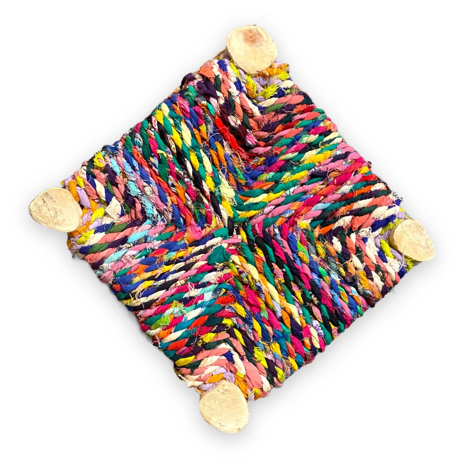 SOUK in the CITY - Wholesale Stool - Boucherouite Stools (set of 2)16