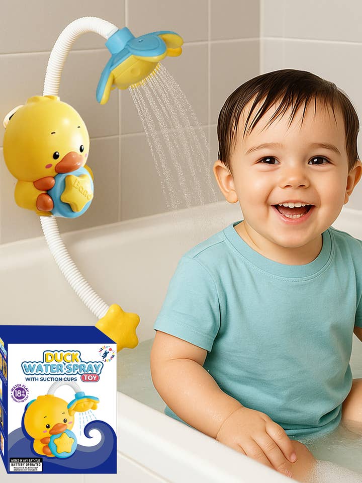 Juguete de baño para niños y niñas de 18 a 36 meses en adelante con ventosa y rociador de agua en forma de pato. para venta al por mayor de AYK Brand