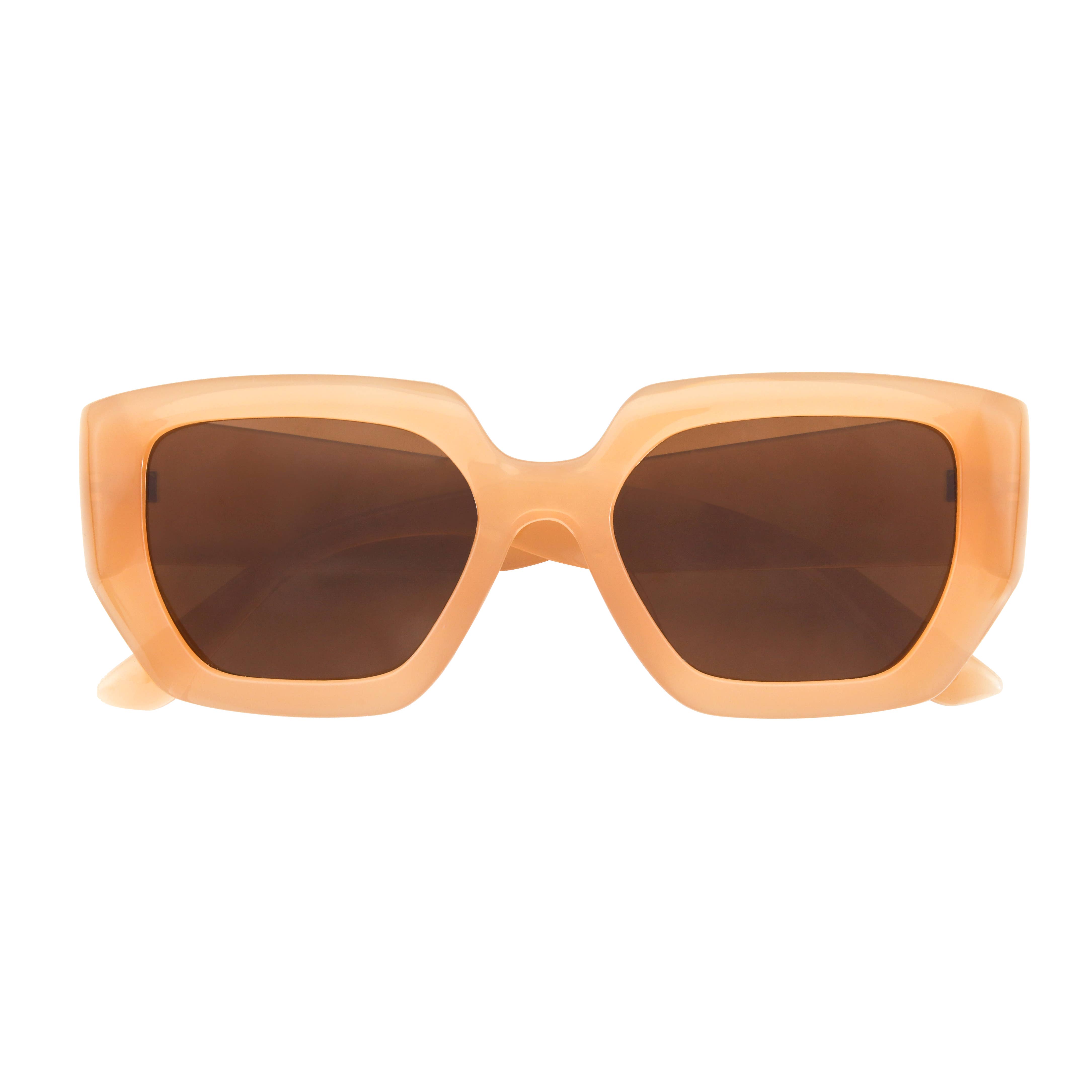 Ryan Simkhai Eyeshop - Wholesale Sunglasses - Women's - BROOKE | Transparent Nude | Light Brown Lense4