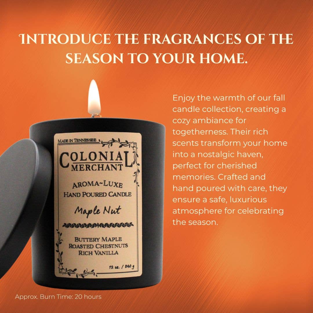 Colonial Merchant - Wholesale Jar/Filled Candle - 12 oz. Fall Hand Poured Candles - Bundle Variety Pack2