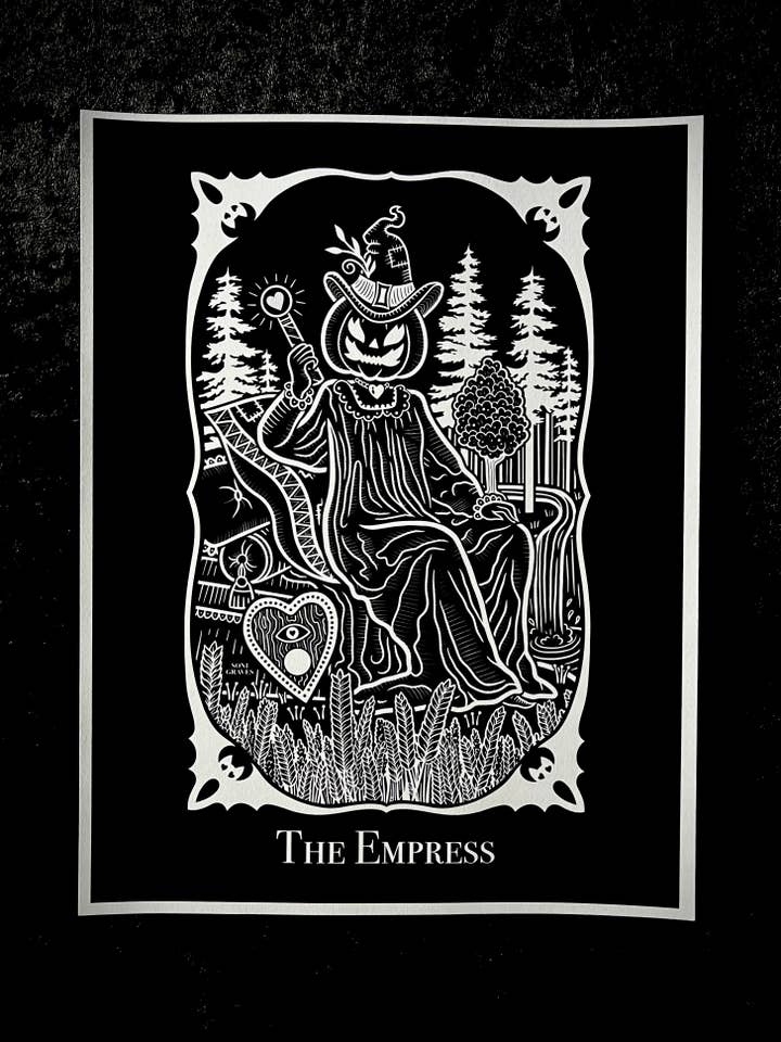 The Empress Tarot Art Print 8.5"x11" Letter Size, Gothic for wholesale by Soni Graves
