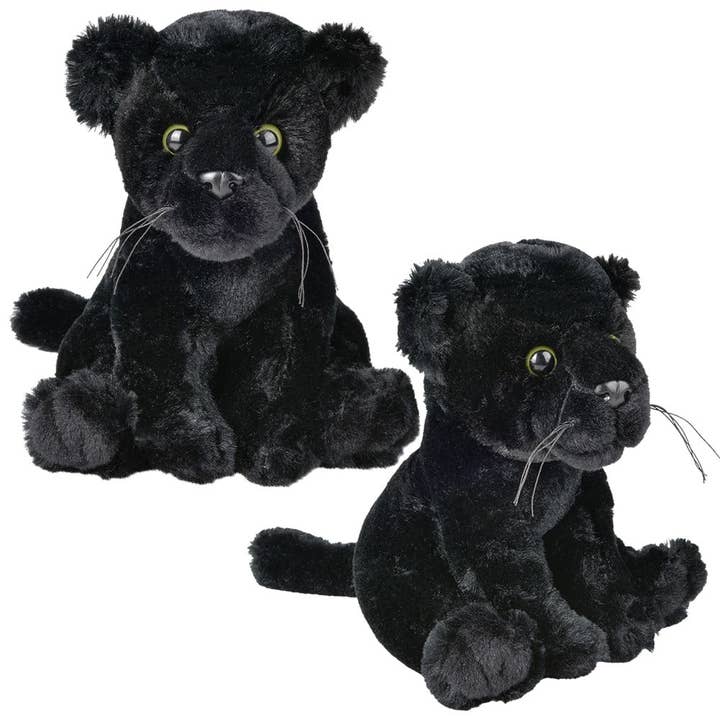8" ANIMAL DEN PANTHER plush LLB Plush Toys for wholesale by La Luna Bella - Toys