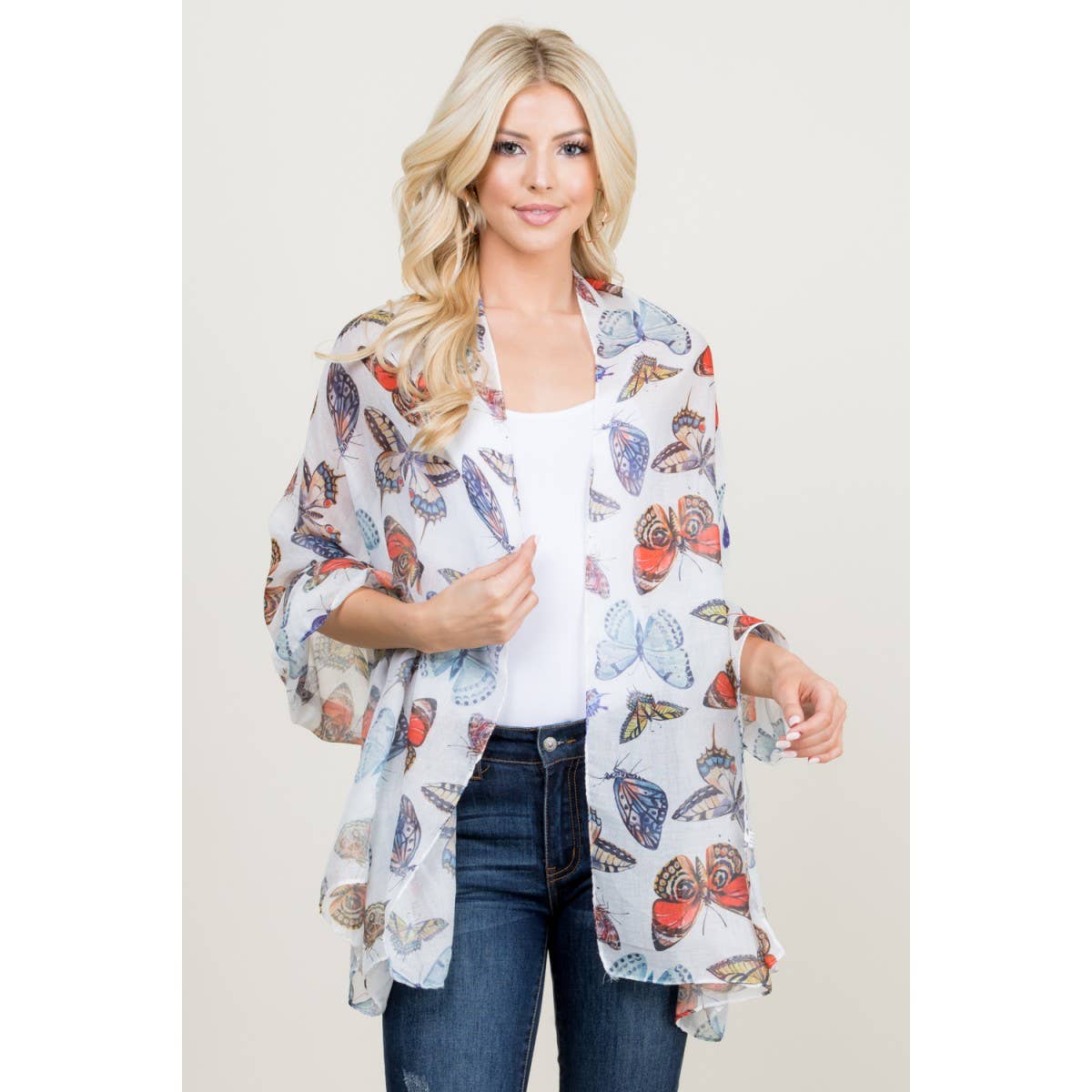 LA Soul - Vendita all'ingrosso Sciarpa - Donna - Sciarpa con stampa a farfalla3