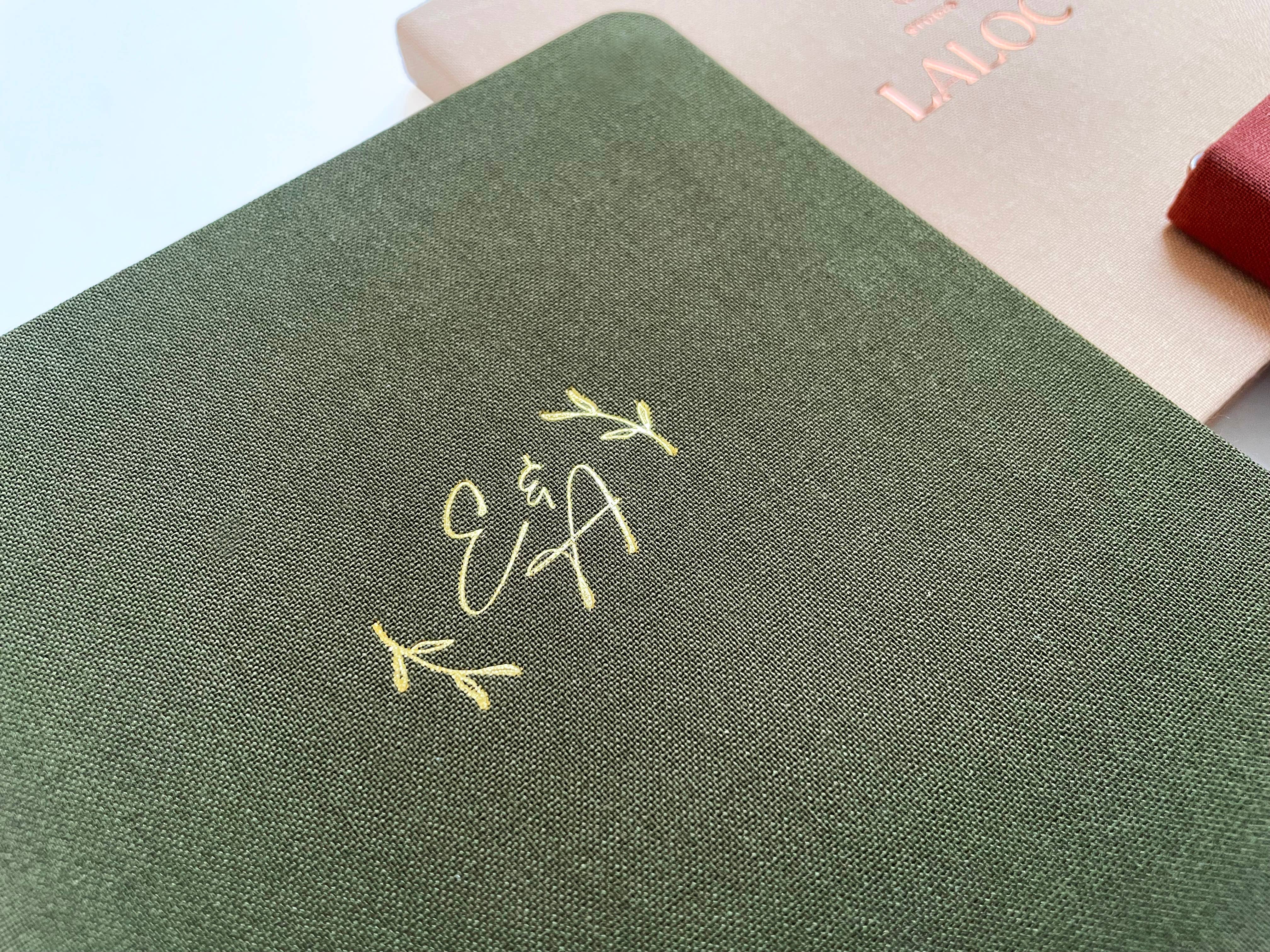 Studio Portmanteau – wholesale Notebook – Custom Logo Foil Embossed Square Linen Notebook, Earth Tones9