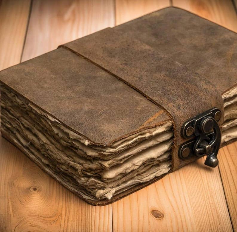 Leatherooze - Vente Journal intime - Journal en cuir marron rustique : Carnet antique3